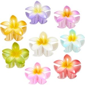 Colorful flower cute hair clips (Pack of 8)